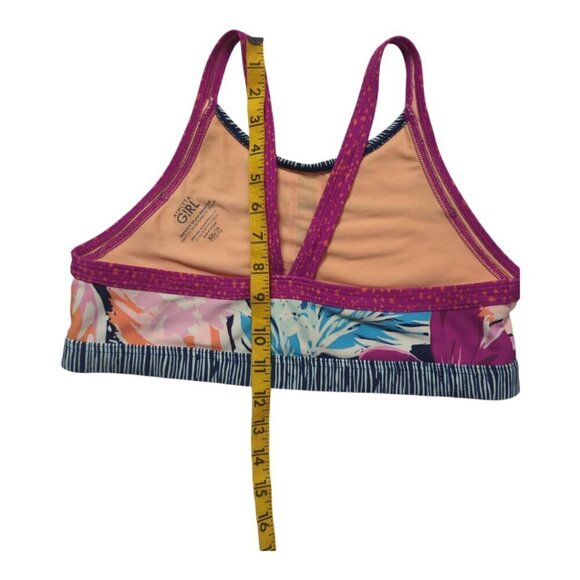 ☀️Girls Athleta Paradise Splash Bikini Top Size XXL/16 Floral - Picture 4 of 6